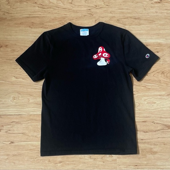 CHAMPION Mushroom C's Mens Tee Black in Size Smallln NWOT! - Picture 2 of 7